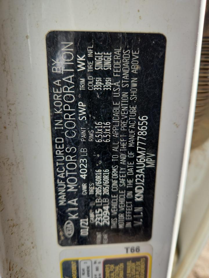 2021 Kia Soul Lx VIN: KNDJ23AU6M7778656 Lot: 93084935