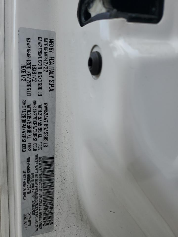 2022 Ram Promaster City4Dr Passenger Wagon VIN: ZFBHRFAB0N6Y63478 Lot: 93114865