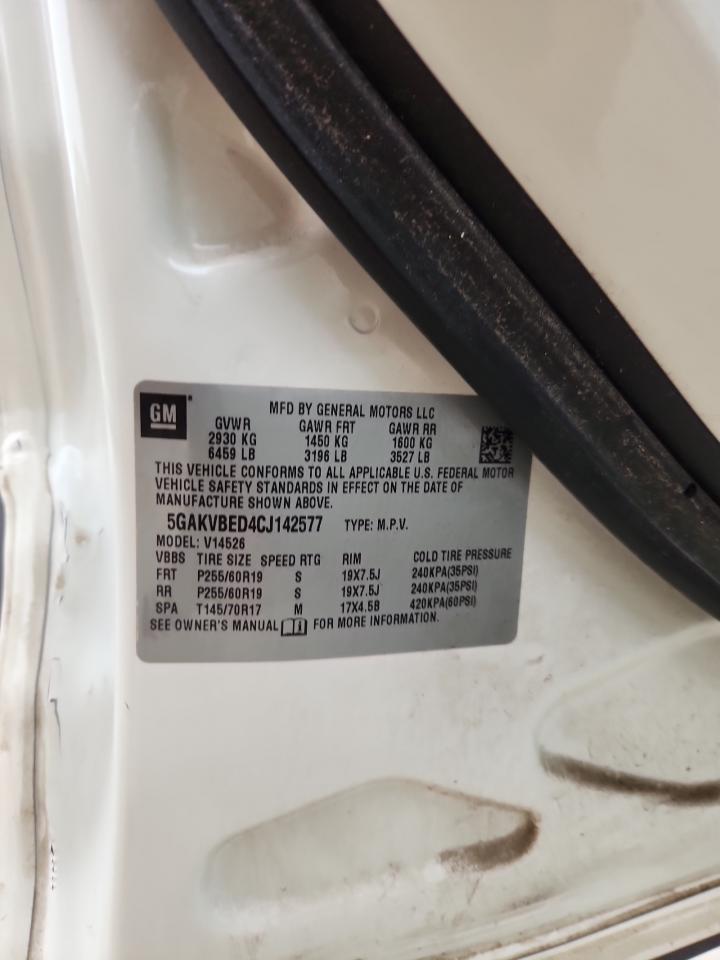 2012 Buick Enclave VIN: 5GAKVBED4CJ142577 Lot: 93139975