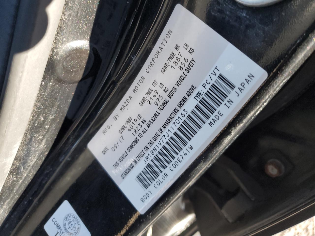 2018 Mazda 3 Gs VIN: JM1BN1V77J1170163 Lot: 92219875