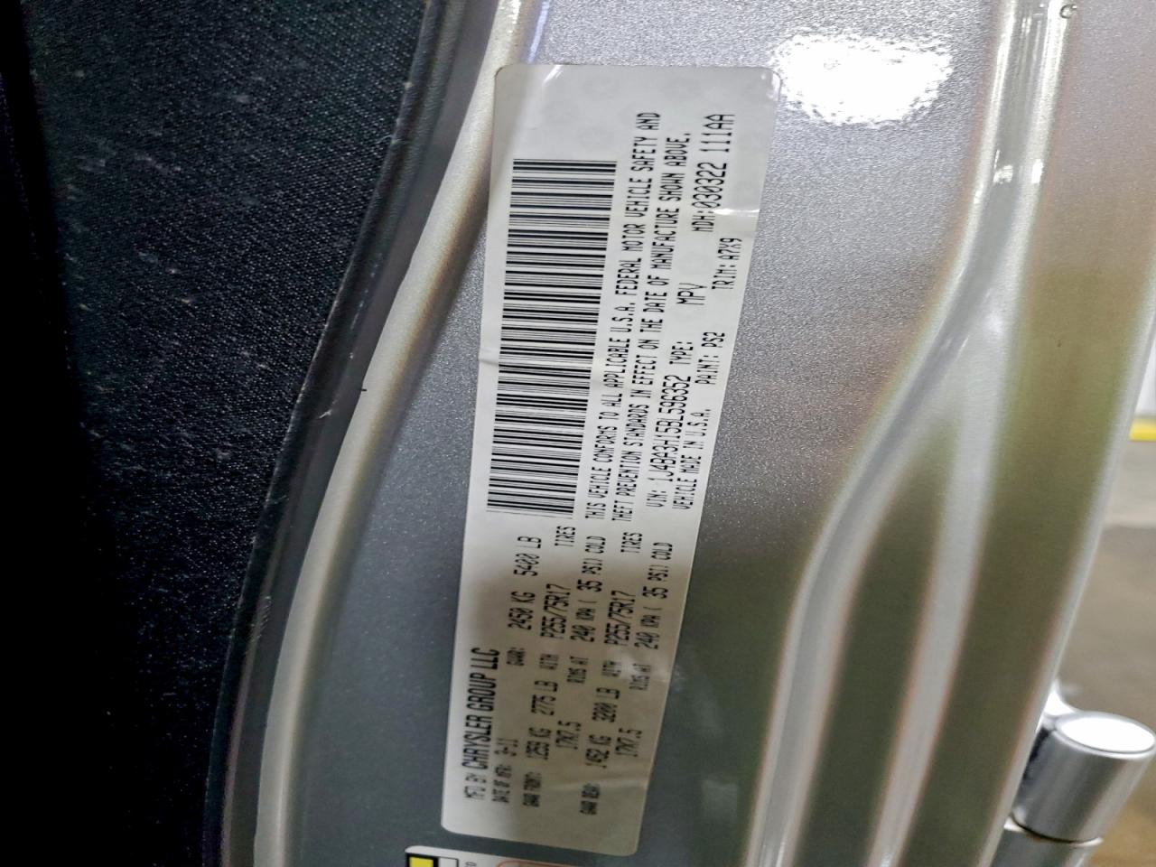 2011 Jeep Wrangler Unlimited Sport VIN: 1J4BA3H15BL596352 Lot: 94536515