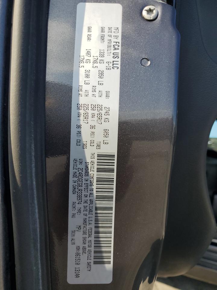 2018 Dodge Grand Caravan Gt VIN: 2C4RDGEG8JR338974 Lot: 92824785