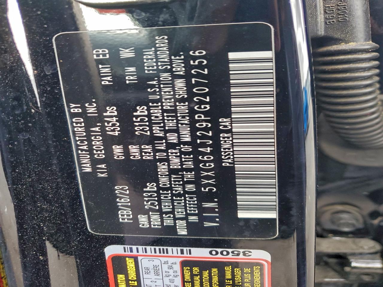 2023 Kia K5 Gt Line VIN: 5XXG64J29PG207256 Lot: 94468815