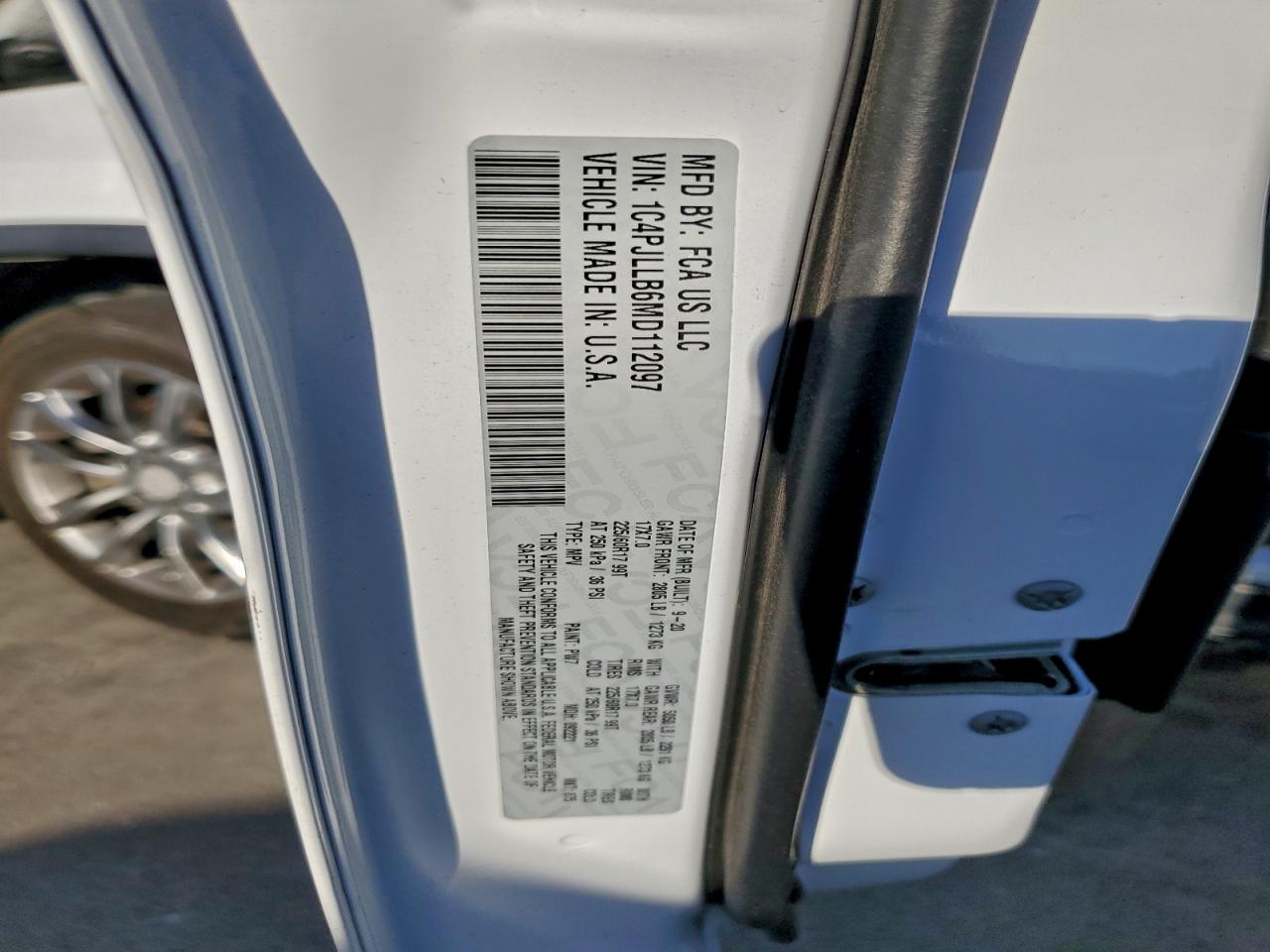 2021 Jeep Cherokee Latitude Plus VIN: 1C4PJLLB6MD112097 Lot: 92657175