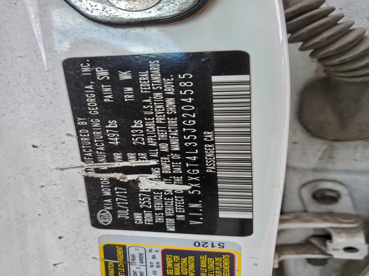 2018 Kia Optima Lx VIN: 5XXGT4L35JG204585 Lot: 94684065