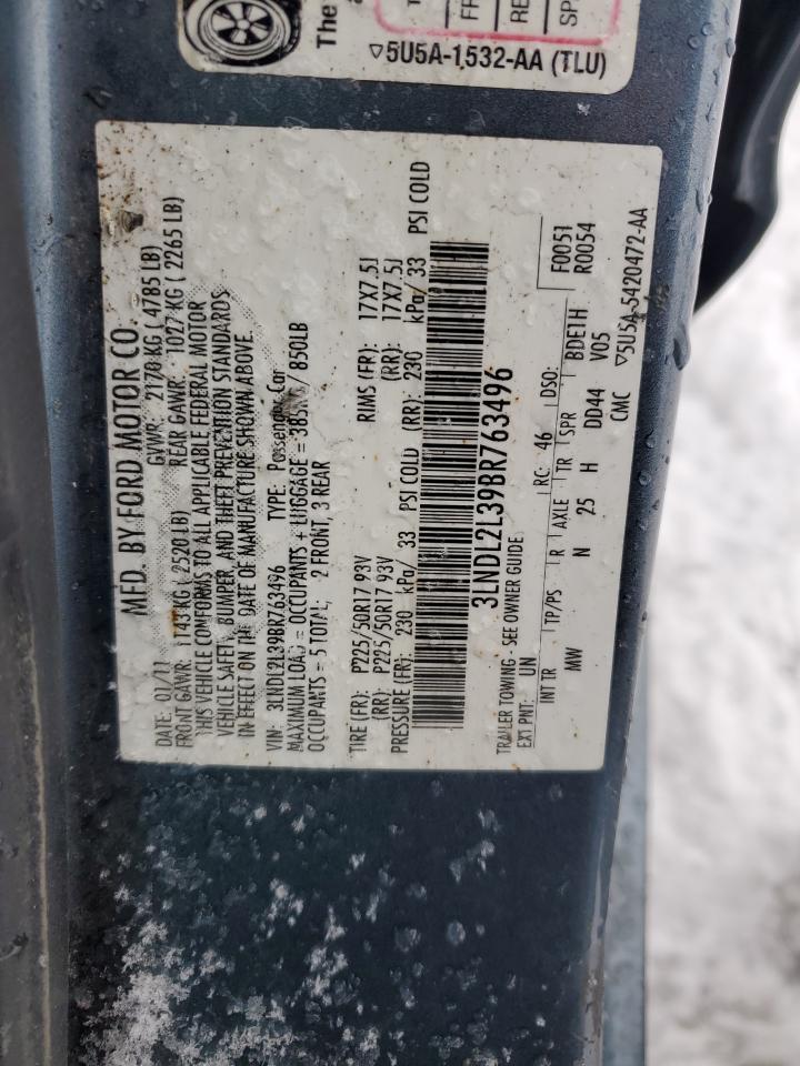 2011 Lincoln Mkz Hybrid VIN: 3LNDL2L39BR763496 Lot: 92476915