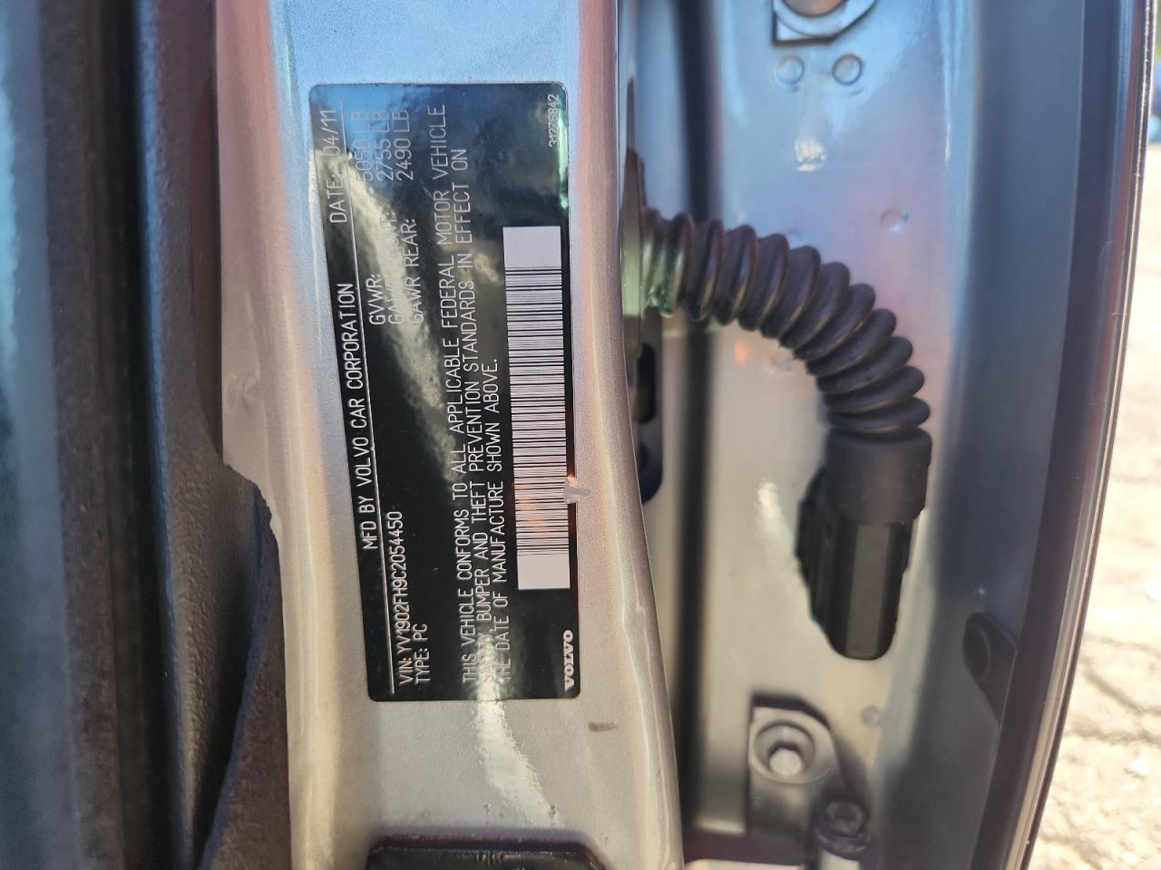 2012 Volvo S60 T6 VIN: YV1902FH9C2054450 Lot: 92100335