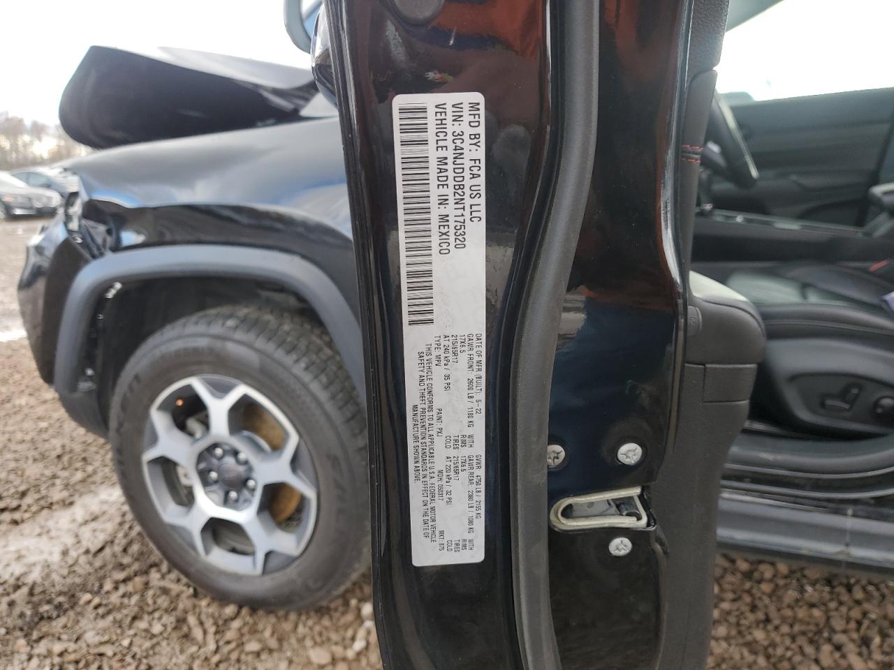 2022 Jeep Compass Trailhawk VIN: 3C4NJDDB2NT175320 Lot: 91599535