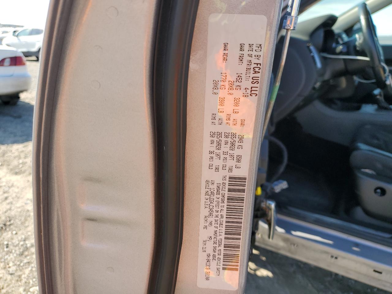 2018 Dodge Durango Gt VIN: 1C4RDJDG4JC345461 Lot: 92423625