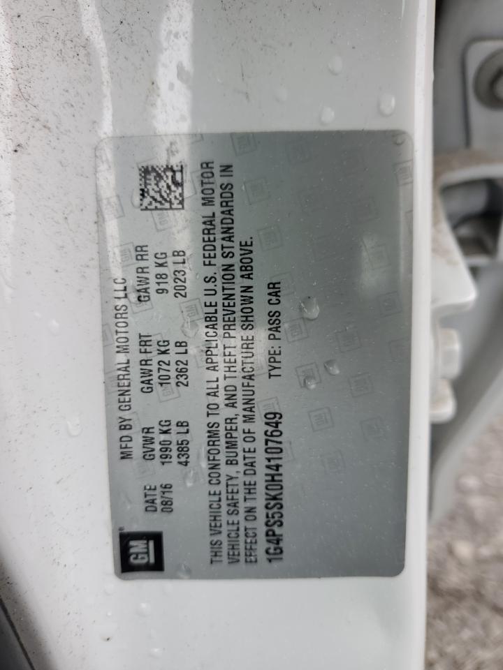 2017 Buick Verano VIN: 1G4PS5SK0H4107649 Lot: 93277215