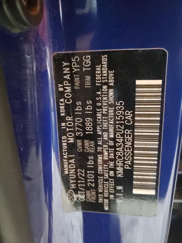 2023 Hyundai Venue Sel VIN: KMHRC8A34PU215935 Lot: 91357925