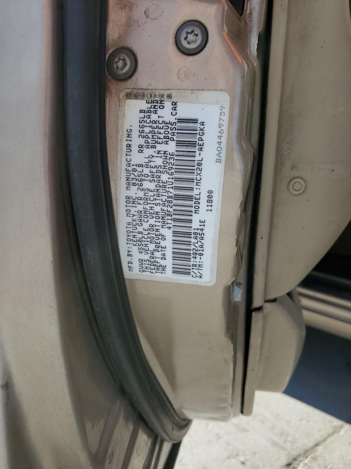 2001 Toyota Avalon Xl VIN: 4T1BF28B71U169236 Lot: 92412265