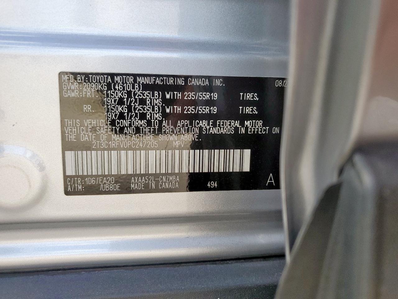 Фото: 2T3C1RFV0PC247205