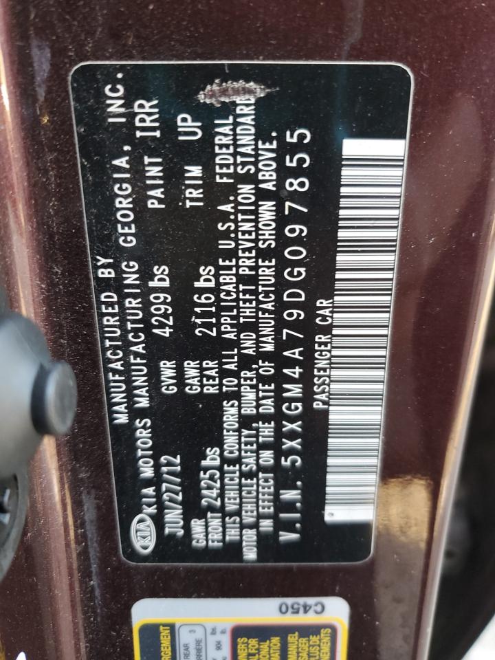 2013 Kia Optima Lx VIN: 5XXGM4A79DG097855 Lot: 92531765