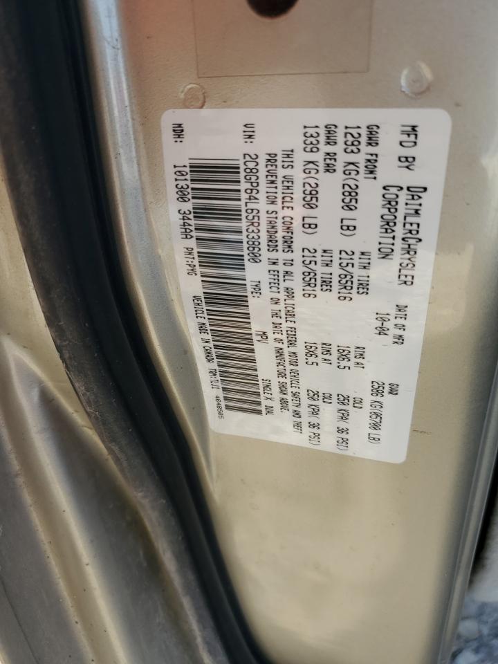 2005 Chrysler Town & Country Limited VIN: 2C8GP64L65R338600 Lot: 92476475