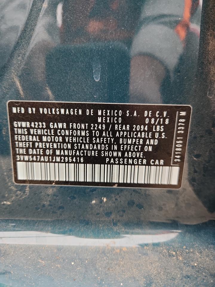 2018 Volkswagen Gti S VIN: 3VW547AU1JM295416 Lot: 93334205