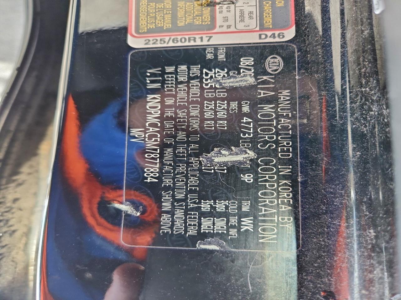 2021 Kia Sportage Lx VIN: KNDPMCAC5M7877884 Lot: 93355515