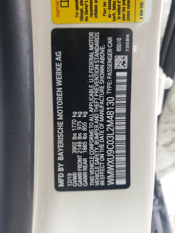 2020 Mini Cooper S VIN: WMWXU9C03L2M48130 Lot: 93571915