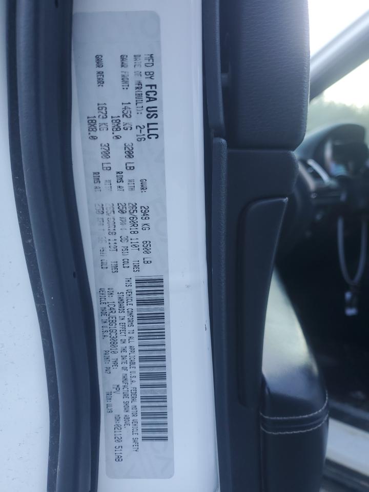 2016 Jeep Grand Cherokee Limited VIN: 1C4RJEBG1GC308010 Lot: 91977185