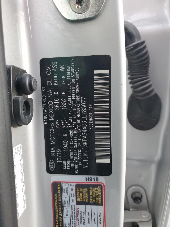 2020 Kia Rio Lx VIN: 3KPA24AD6LE285077 Lot: 90685295