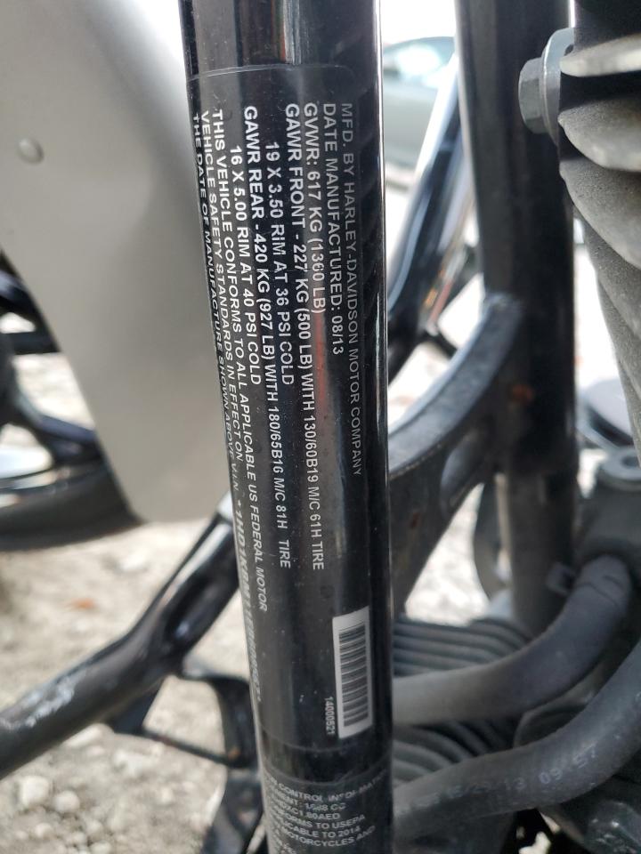 2014 Harley-Davidson Flhx Street Glide VIN: 1HD1KBM11EB608567 Lot: 92047595