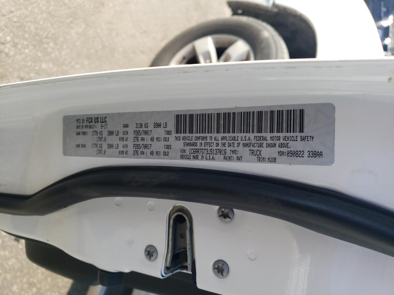 2018 Ram 1500 Slt VIN: 1C6RR7GT3JS137016 Lot: 93564445