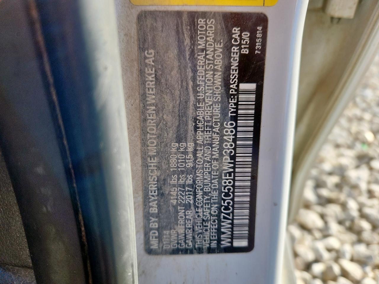 2014 Mini Cooper S Countryman VIN: WMWZC5C58EWP38486 Lot: 91365925