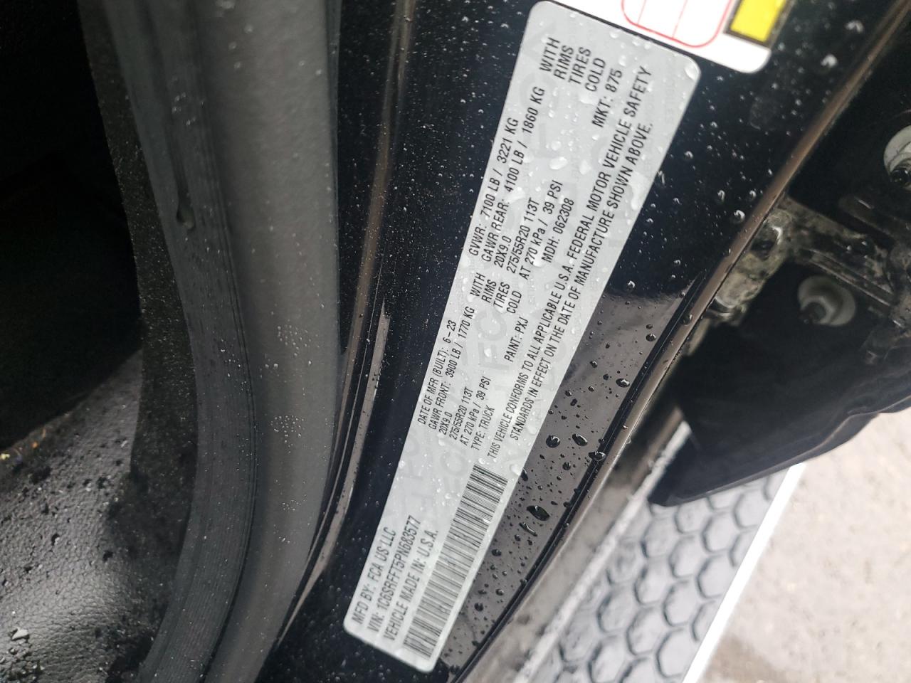 2023 Ram 1500 Big Horn/Lone Star VIN: 1C6SRFFT5PN683577 Lot: 90273595