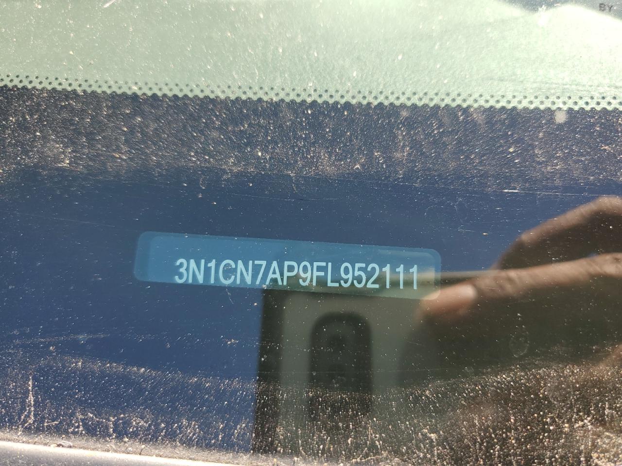 2015 Nissan Versa S VIN: 3N1CN7AP9FL952111 Lot: 92376675