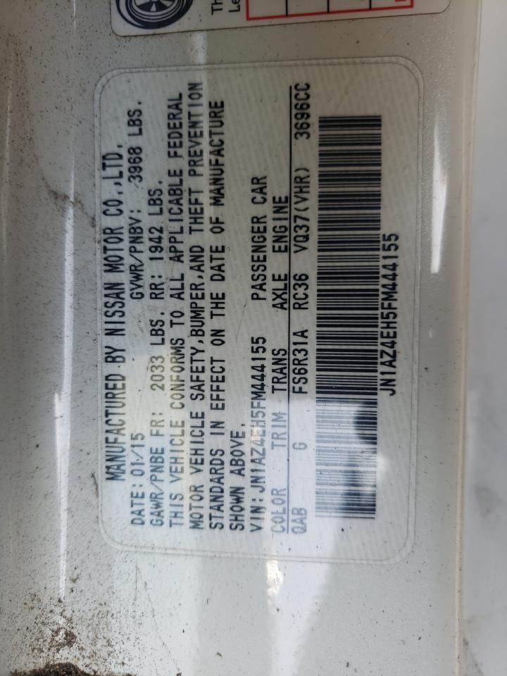 2015 Nissan 370Z Base VIN: JN1AZ4EH5FM444155 Lot: 91144275