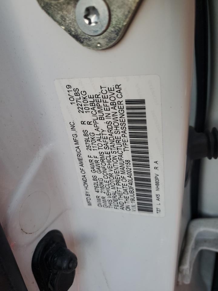 2020 Acura Tlx Technology VIN: 19UUB3F40LA002158 Lot: 92098905