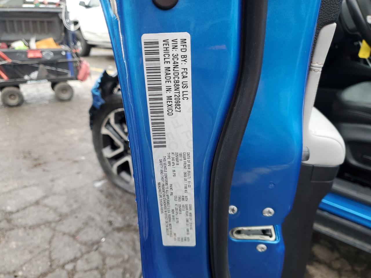 2022 Jeep Compass Limited VIN: 3C4NJDCB8NT209827 Lot: 93209245