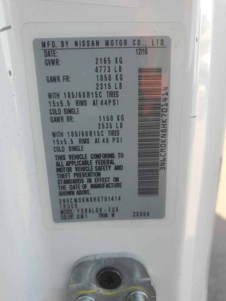 2017 Nissan Nv200 Delivery Van VIN: 3N6CM0KN8HK701414 Lot: 92191635