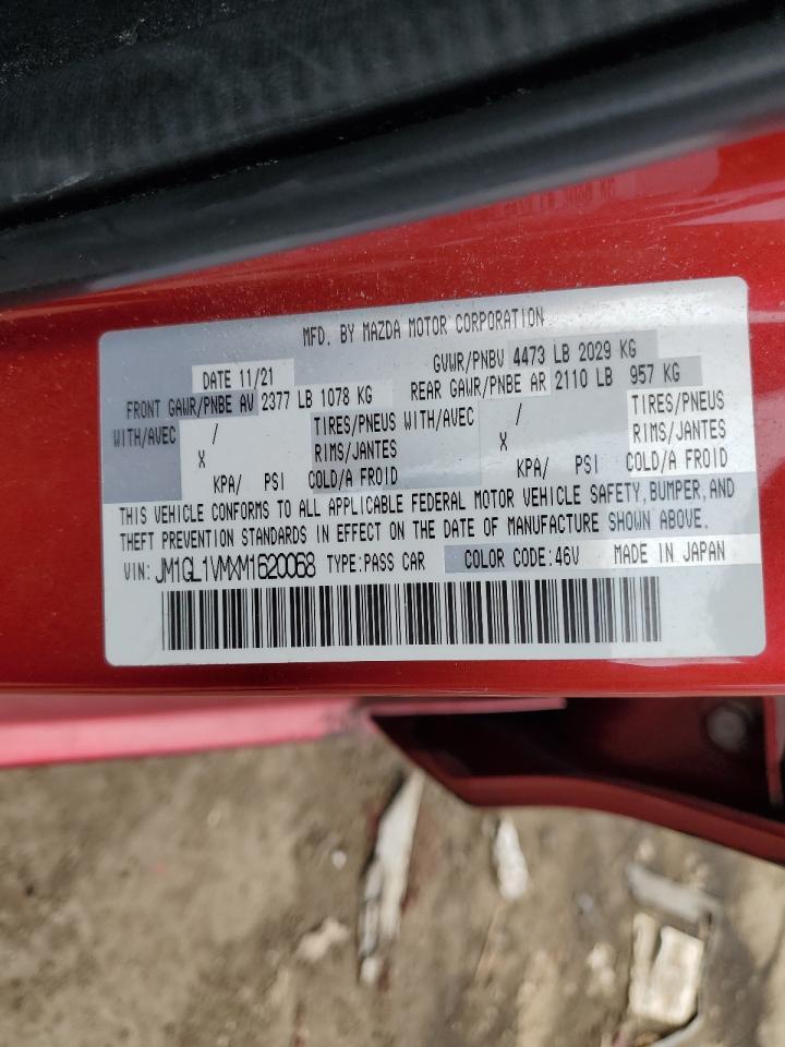 2021 Mazda 6 Touring VIN: JM1GL1VMXM1620068 Lot: 90779405