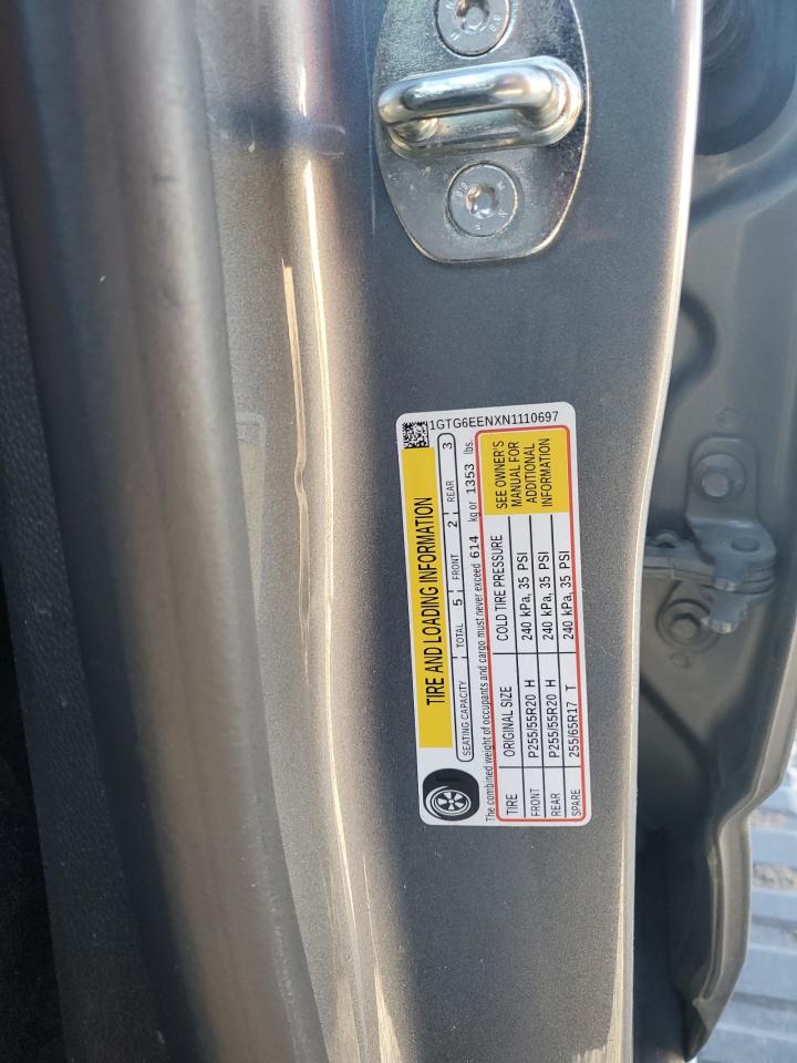 2022 GMC Canyon Denali VIN: 1GTG6EENXN1110697 Lot: 91657865