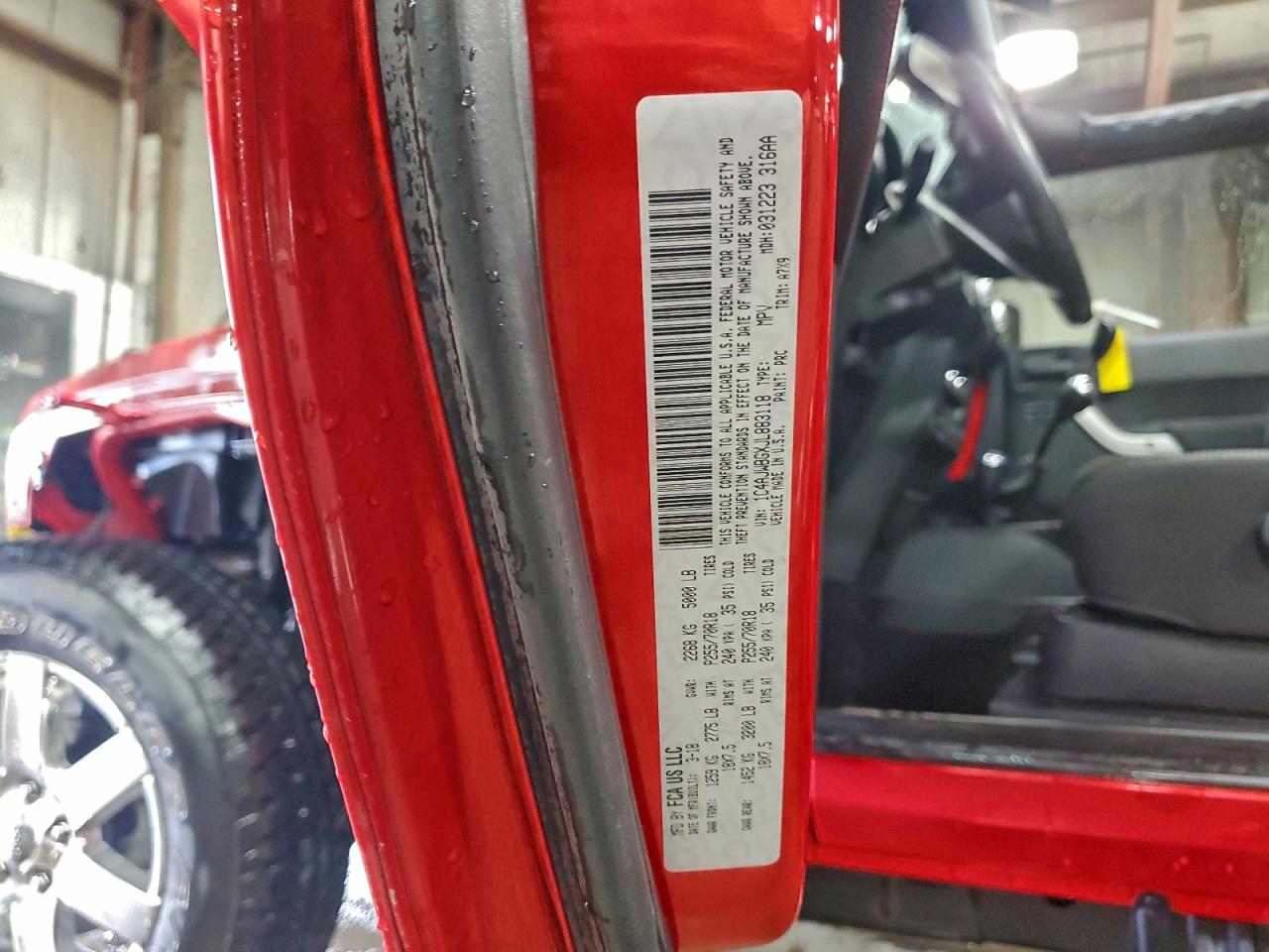 2018 Jeep Wrangler Sahara VIN: 1C4AJWBGXJL883118 Lot: 93772575