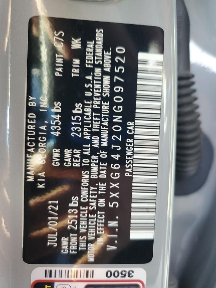 2022 Kia K5 Gt Line VIN: 5XXG64J20NG097520 Lot: 93466825