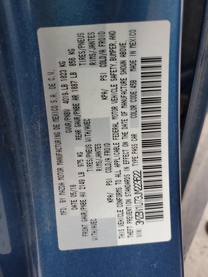 2018 Mazda 3 Sport VIN: 3MZBN1U73JM223622 Lot: 93608125