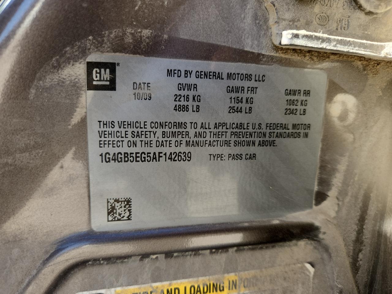 2010 Buick Lacrosse Cx VIN: 1G4GB5EG5AF142639 Lot: 93224275