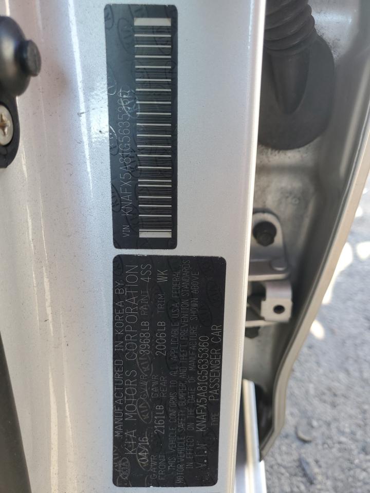 2016 Kia Forte Ex VIN: KNAFX5A81G5635360 Lot: 92906945