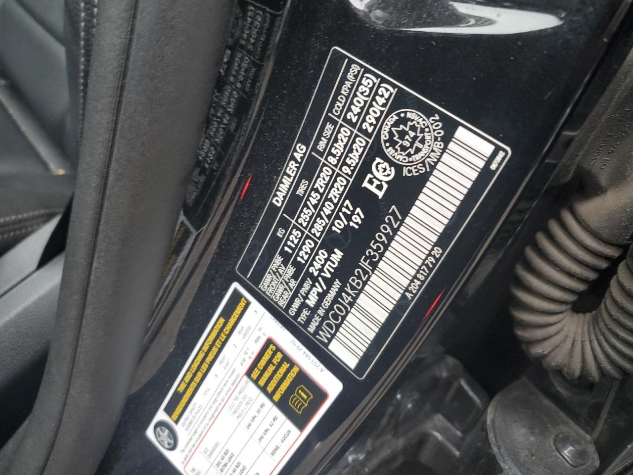 2018 Mercedes-Benz Glc Coupe 300 4Matic VIN: WDC0J4KB2JF359927 Lot: 90279535