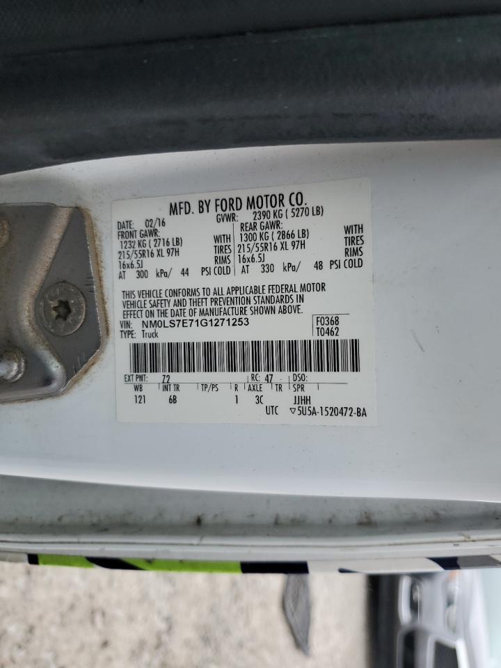 2016 Ford Transit Connect Xl VIN: NM0LS7E71G1271253 Lot: 93308295