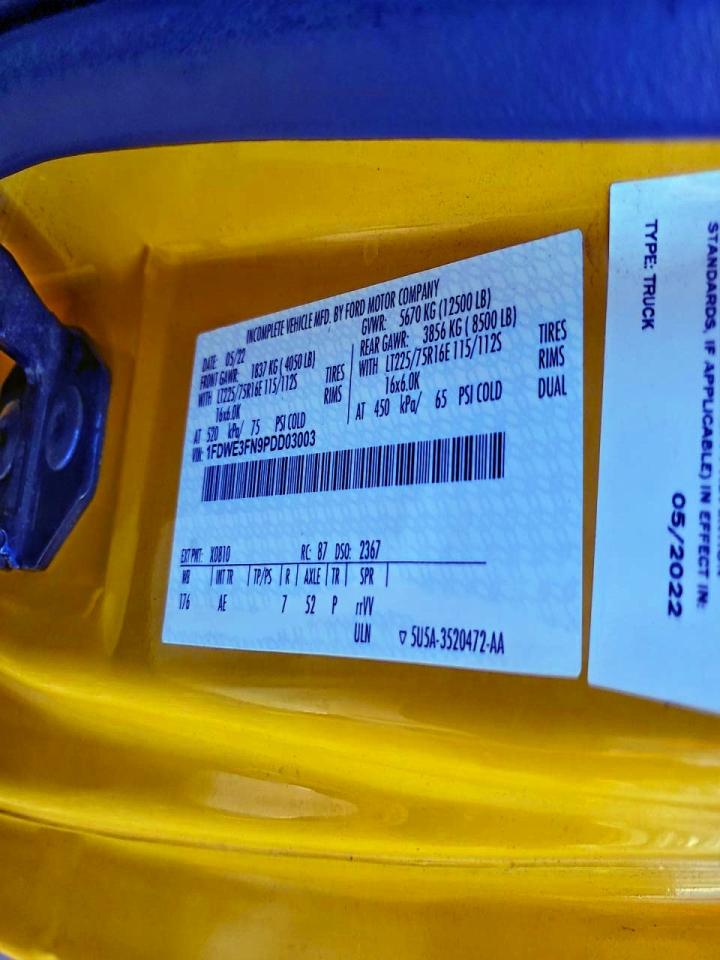 2023 Ford Econoline - Box Truck VIN: 1FDWE3FN9PDD03003 Lot: 94300895