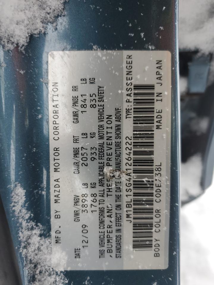 2010 Mazda 3 I VIN: JM1BL1SG4A1264222 Lot: 92525145