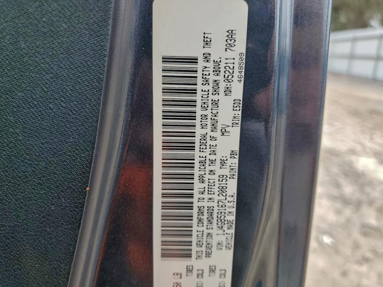 2007 Jeep Wrangler Sahara VIN: 1J4GB59167L208159 Lot: 93759725