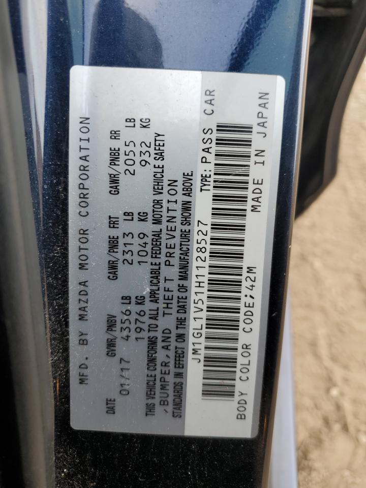 2017 Mazda 6 Touring VIN: JM1GL1V51H1128527 Lot: 90899315