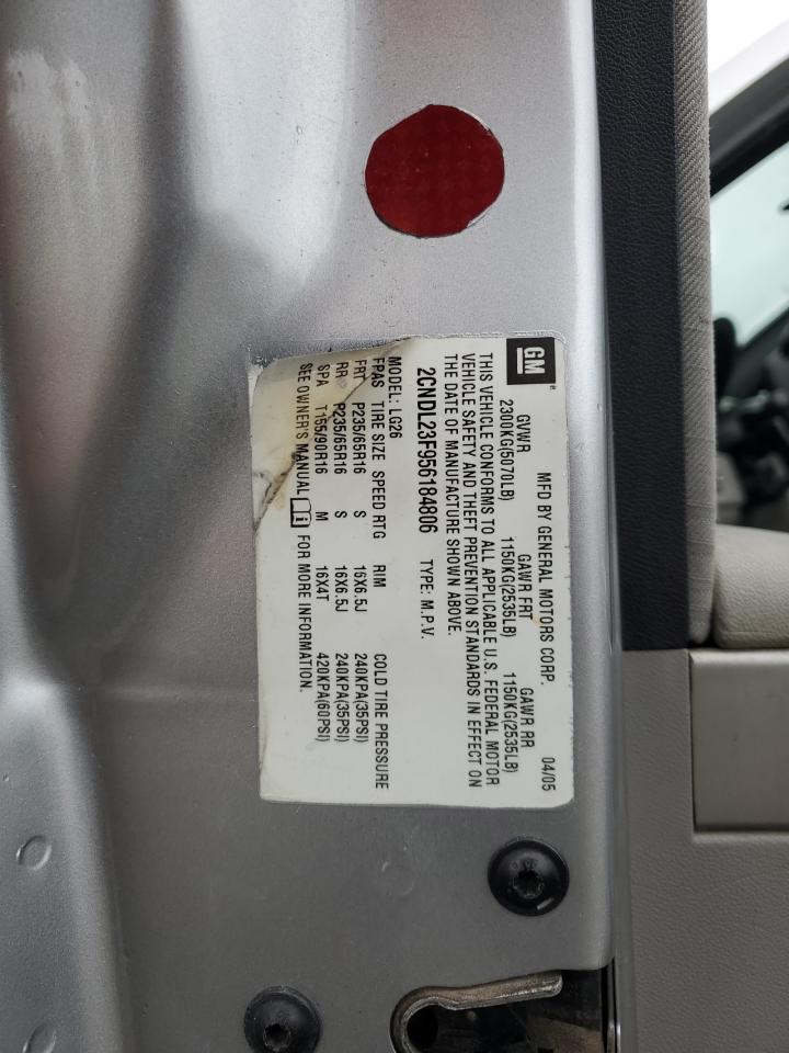 2005 Chevrolet Equinox Ls VIN: 2CNDL13F556204754 Lot: 93319775