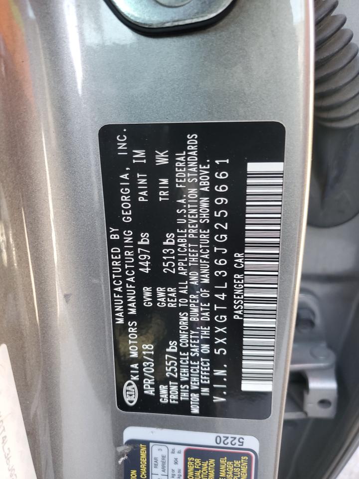 2018 Kia Optima Lx VIN: 5XXGT4L36JG259661 Lot: 91659905