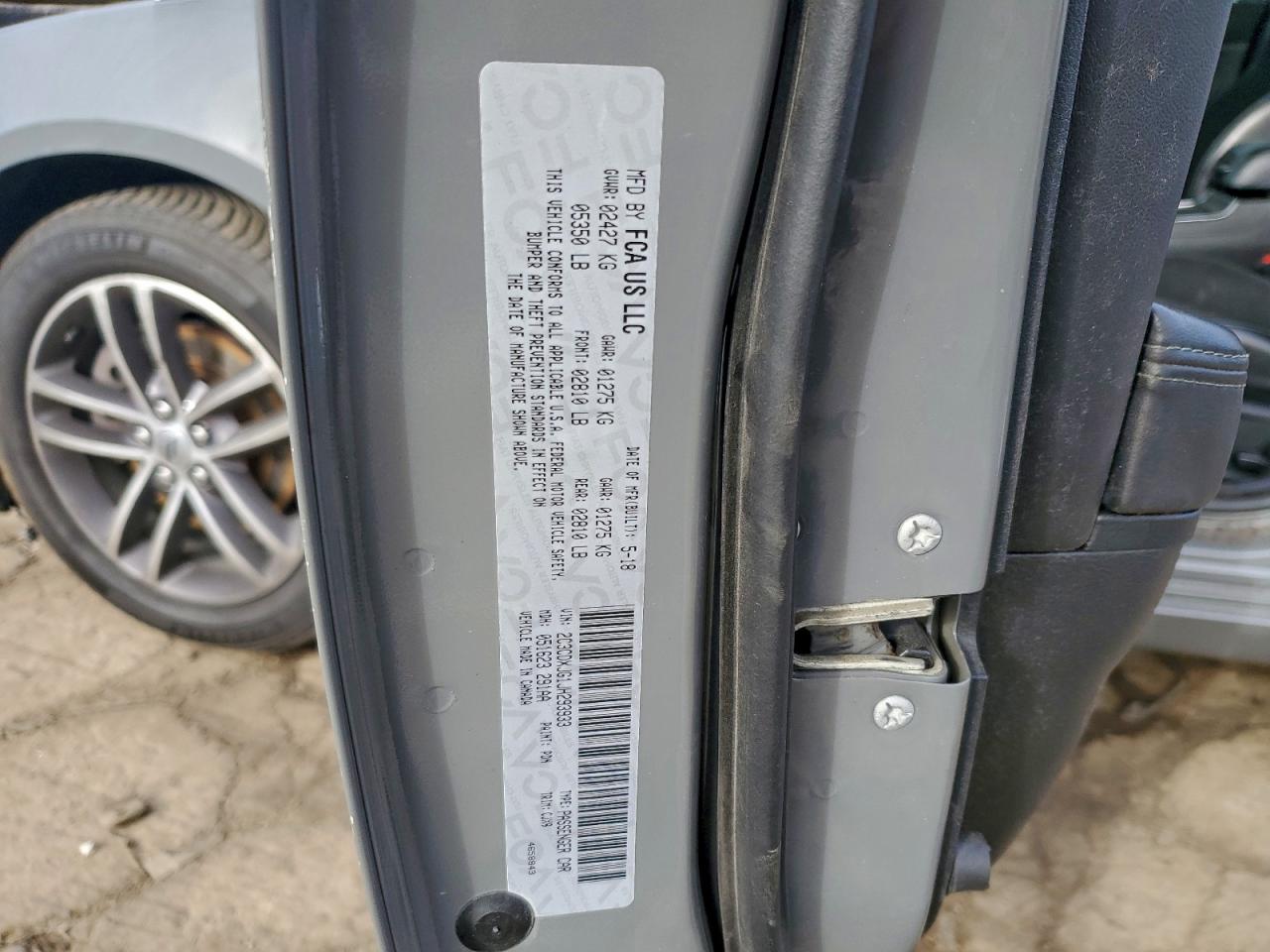 2018 Dodge Charger Gt VIN: 2C3CDXJG1JH293933 Lot: 93972535