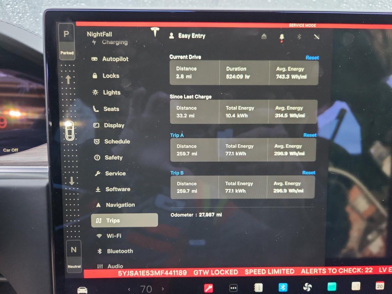 2021 Tesla Model S VIN: 5YJSA1E53MF441189 Lot: 93710225